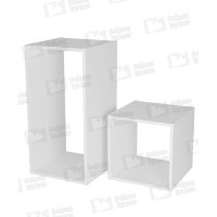 Декоративный куб 400х400х400H, ЛДСП 16мм, 90 гр. белый шагрень, без двух сторон