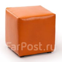 BN-007 Банкетка куб 370*400*400мм, оранжевый